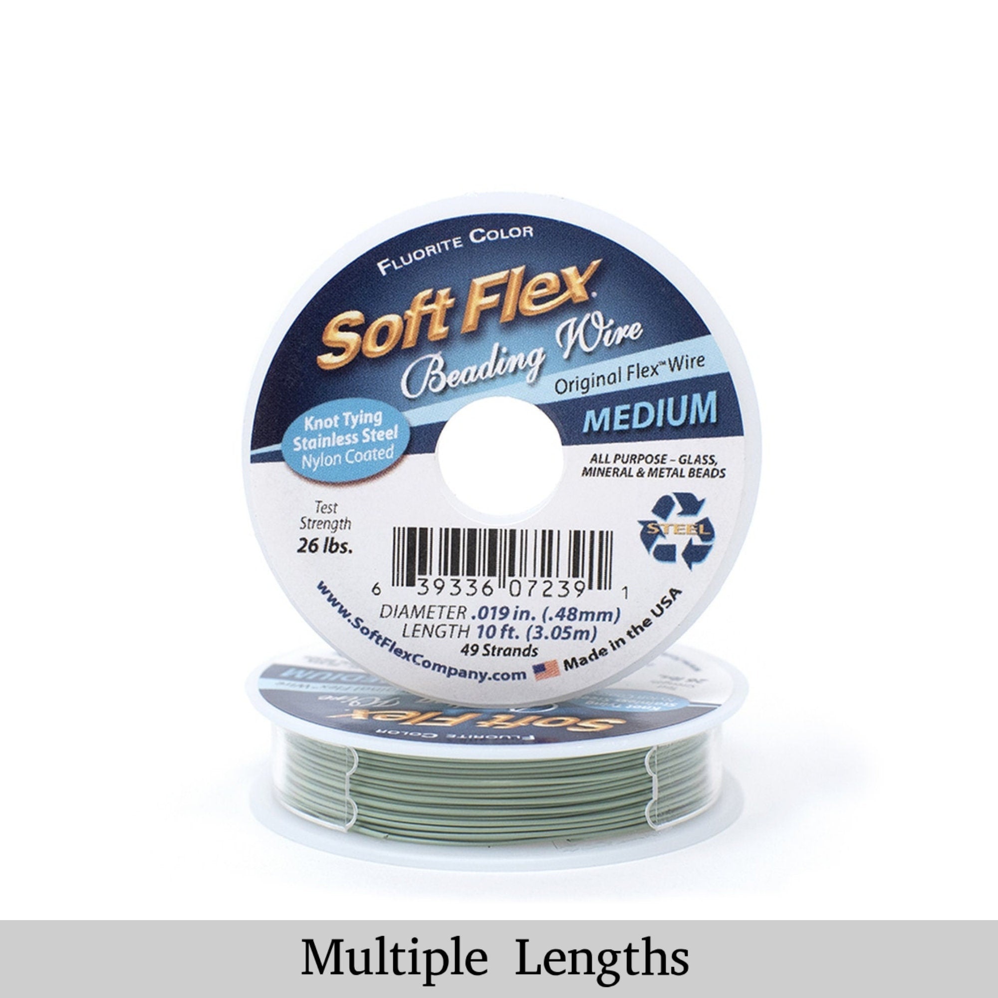 0.019in/0.48mm Fluorite Soft Flex Medium Beading Wire 10/30/100ft