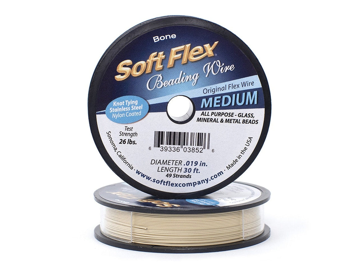 0.019in/0.48mm Bone Soft Flex Medium Beading Wire 10/30/100ft