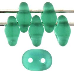 2/5MM MATUBO SUPERDUO Matte Emerald Beads
