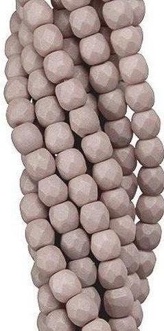 3mm Saturated Mushroom Czech Faceted Firepolish Glass Beads (50)