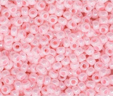 8/0 TOHO ROUND Opaque Lustered Baby Pink Seed Bead (8g)
