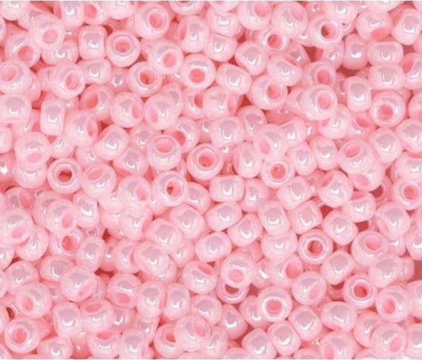 8/0 TOHO ROUND Opaque Lustered Baby Pink Seed Bead (8g)