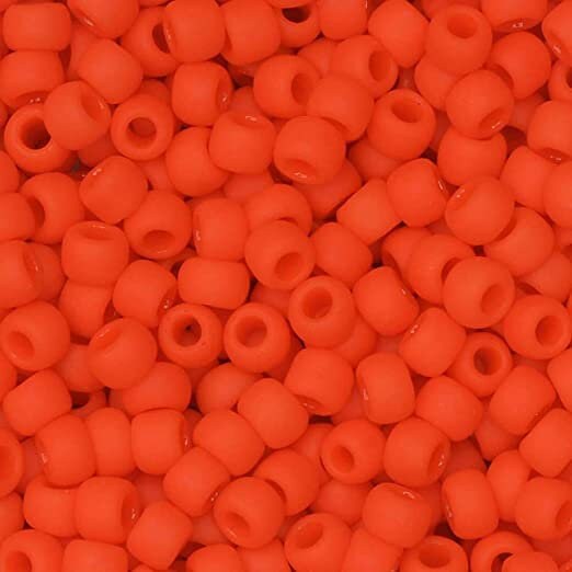 8/0 TOHO ROUND Opaque Frosted Sunset Orange Seed Bead (8g)