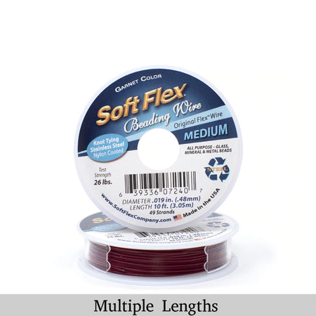 0.019in/0.48mm Garnet Soft Flex Medium Beading Wire 10/30/100ft
