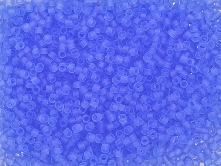 11/0 TOHO ROUND Transparent Frosted Light Sapphire Seed Bead (8g)