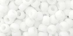 6/0 TOHO ROUND Opaque Frosted White Seed Bead (8g)