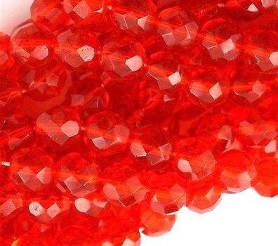 Czech Faceted Hyacinth Firepolish Glass Beads 6mm (25)