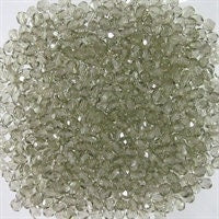3mm Transparent Black Diamond Czech Faceted Firepolish Glass Beads (50)