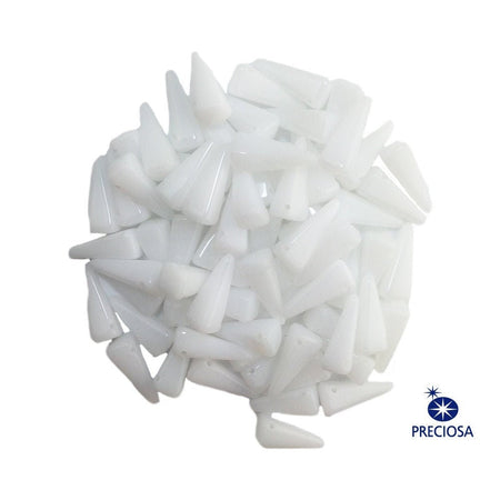 13x6mm Alabaster Preciosa Czech Villa Glass Beads (12)