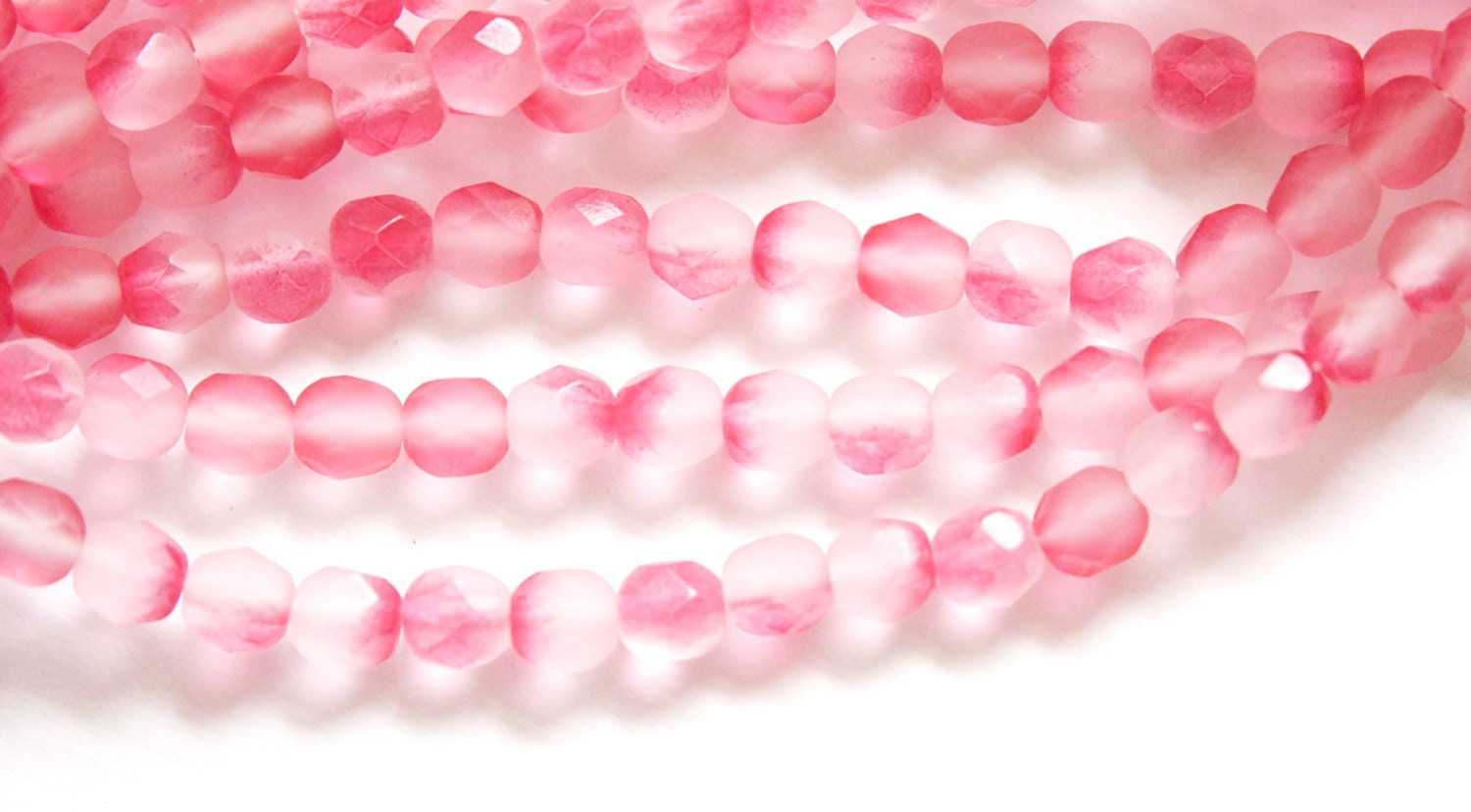 6mm Half Matte Red / Crystal Czech Firepolish Faceted Glass Beads (25)