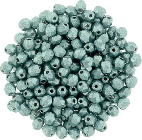 3mm Saturated Metallic Island Paradise Czech Color Trends Firepolish Faceted Glass Beads (50)