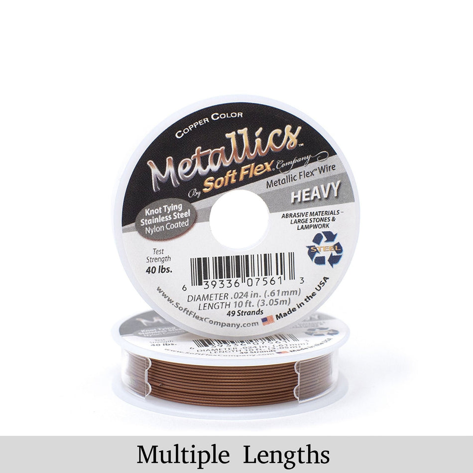 0.024in/0.61mm Copper Soft Flex Heavy Beading Wire 10/30/100ft