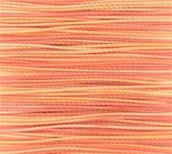 Fine Peach Variegated Toho Amiet Polyester Thread 22yrds/20m