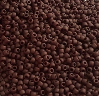 15/0 TOHO ROUND Opaque Frosted Oxblood Seed Bead (8g)