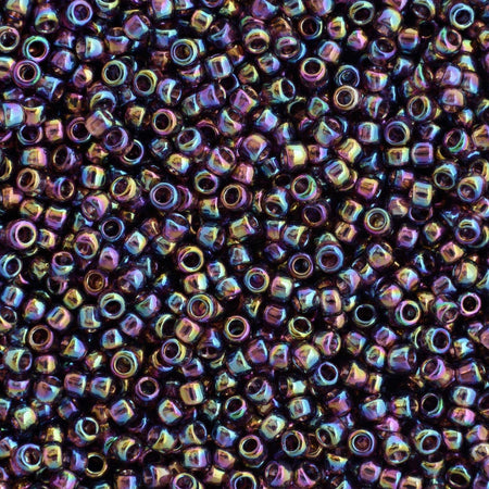 15/0 TOHO ROUND Transparent Rainbow Amethyst Seed Bead (8g)