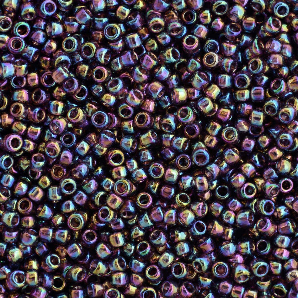15/0 TOHO ROUND Transparent Rainbow Amethyst Seed Bead (8g)