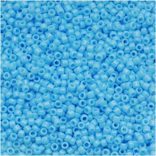 15/0 TOHO ROUND Opaque Blue Turquoise Seed Bead (8g)