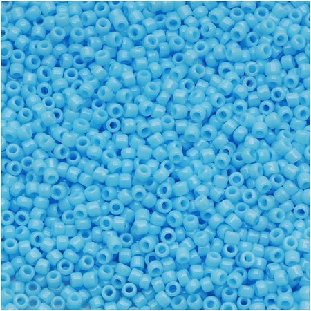 15/0 TOHO ROUND Opaque Blue Turquoise Seed Bead (8g)