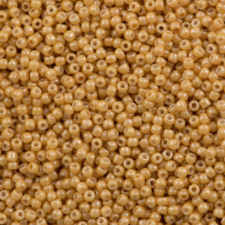 15/0 TOHO ROUND Opaque Lustered Dark Beige Seed Bead (8g)