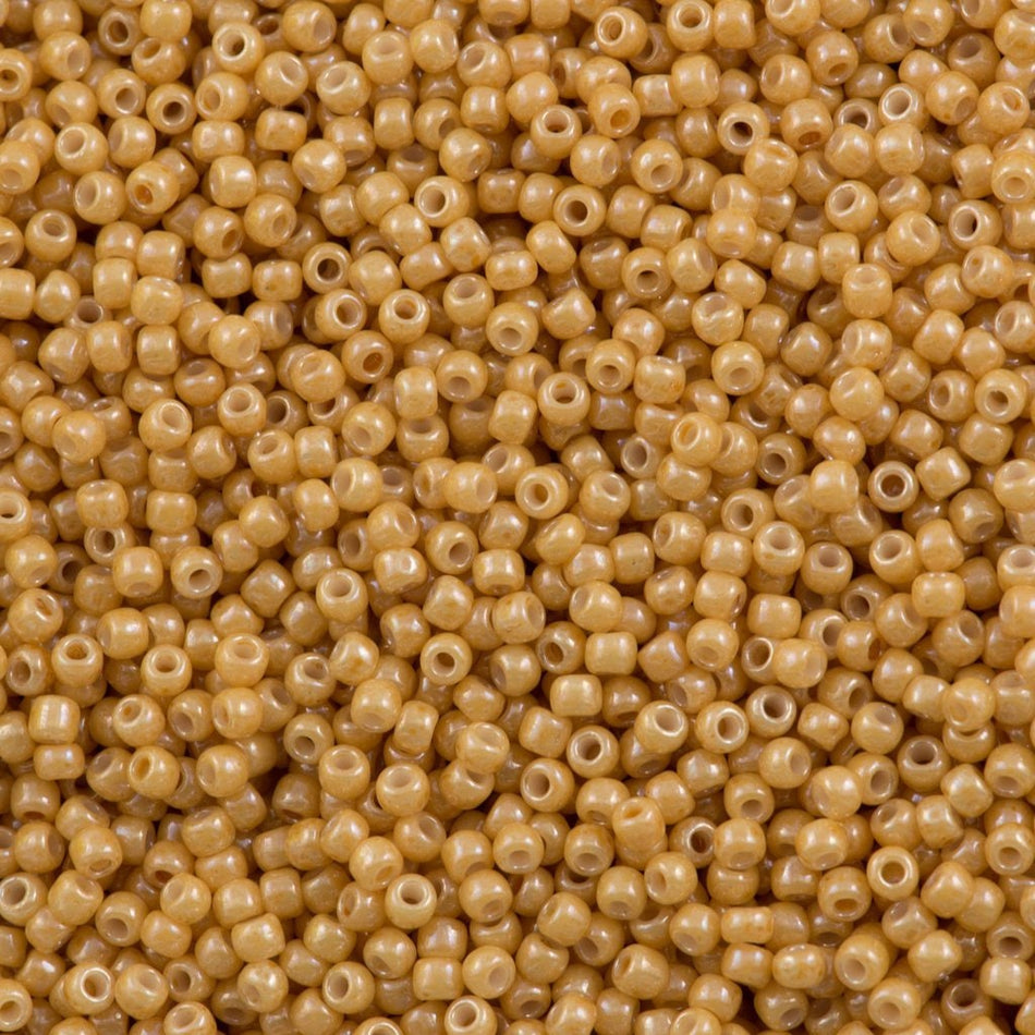 15/0 TOHO ROUND Opaque Lustered Dark Beige Seed Bead (8g)
