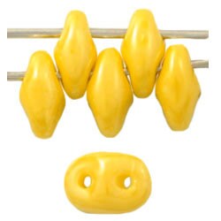 2/5MM MATUBO SUPERDUO Luster Opaque Yellow Beads