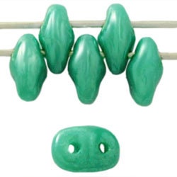 2/5MM MATUBO SUPERDUO Luster Opaque Turquoise Beads