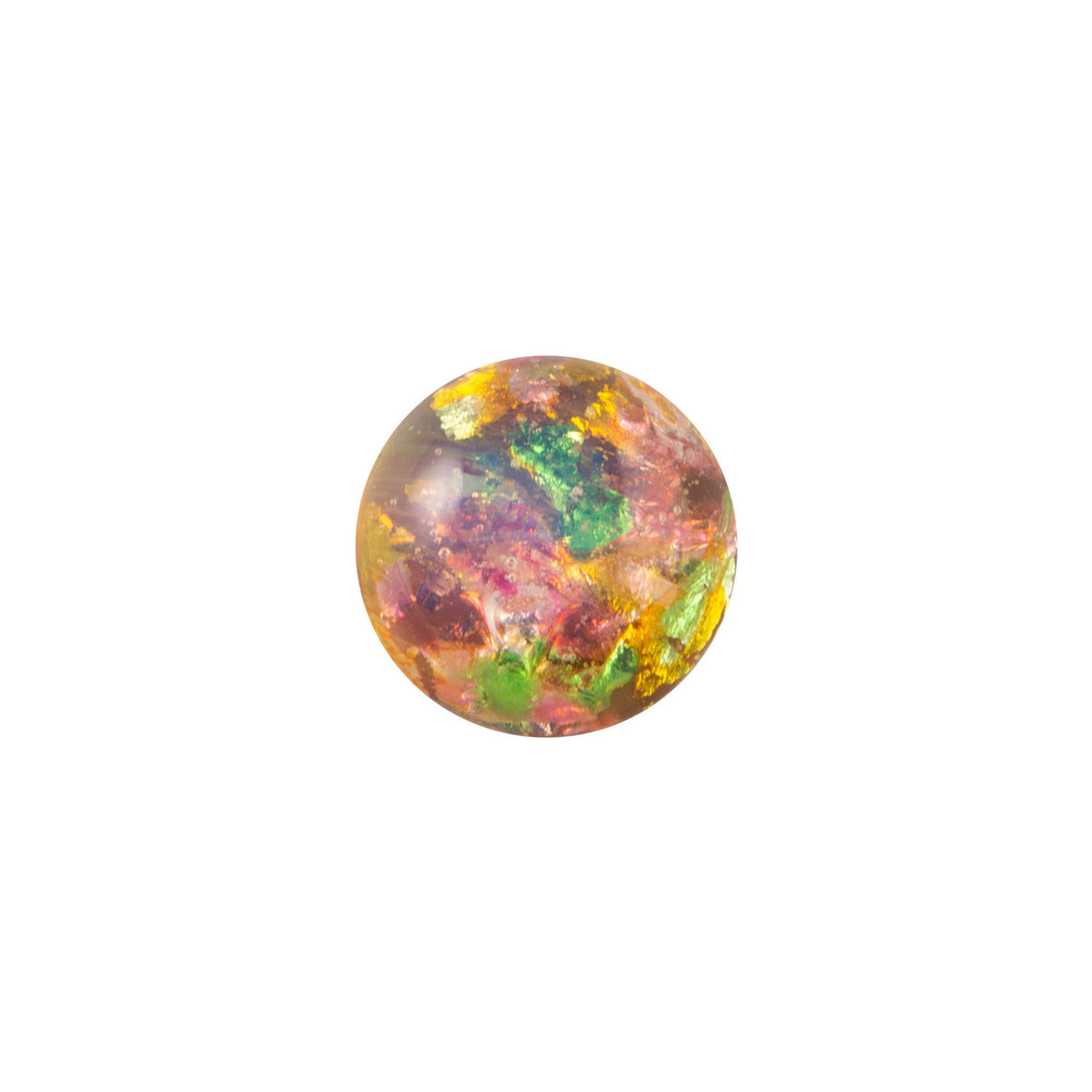 7mm Harlequin Pink Opal Glass Cabochons (4)