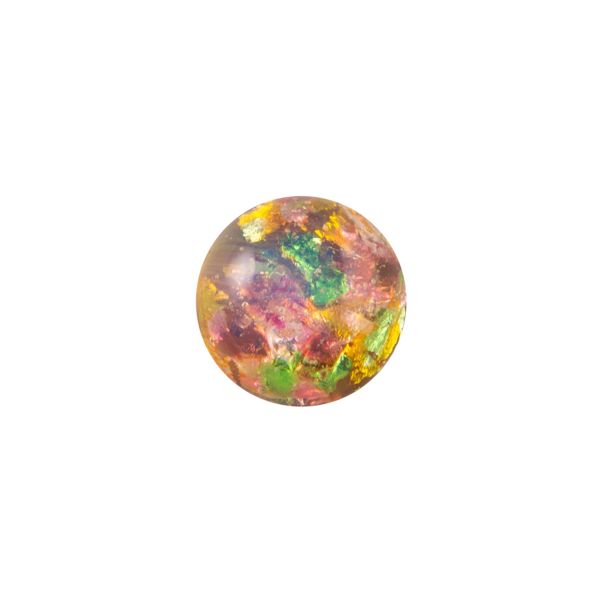 7mm Harlequin Pink Opal Glass Cabochons (4)