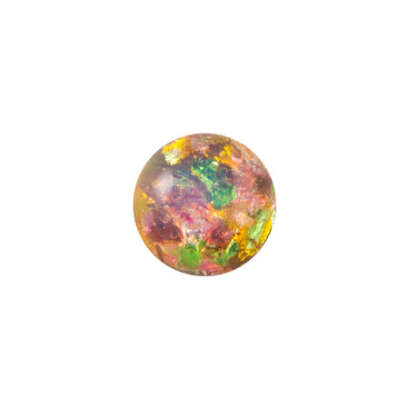 7mm Harlequin Pink Opal Glass Cabochons (4)
