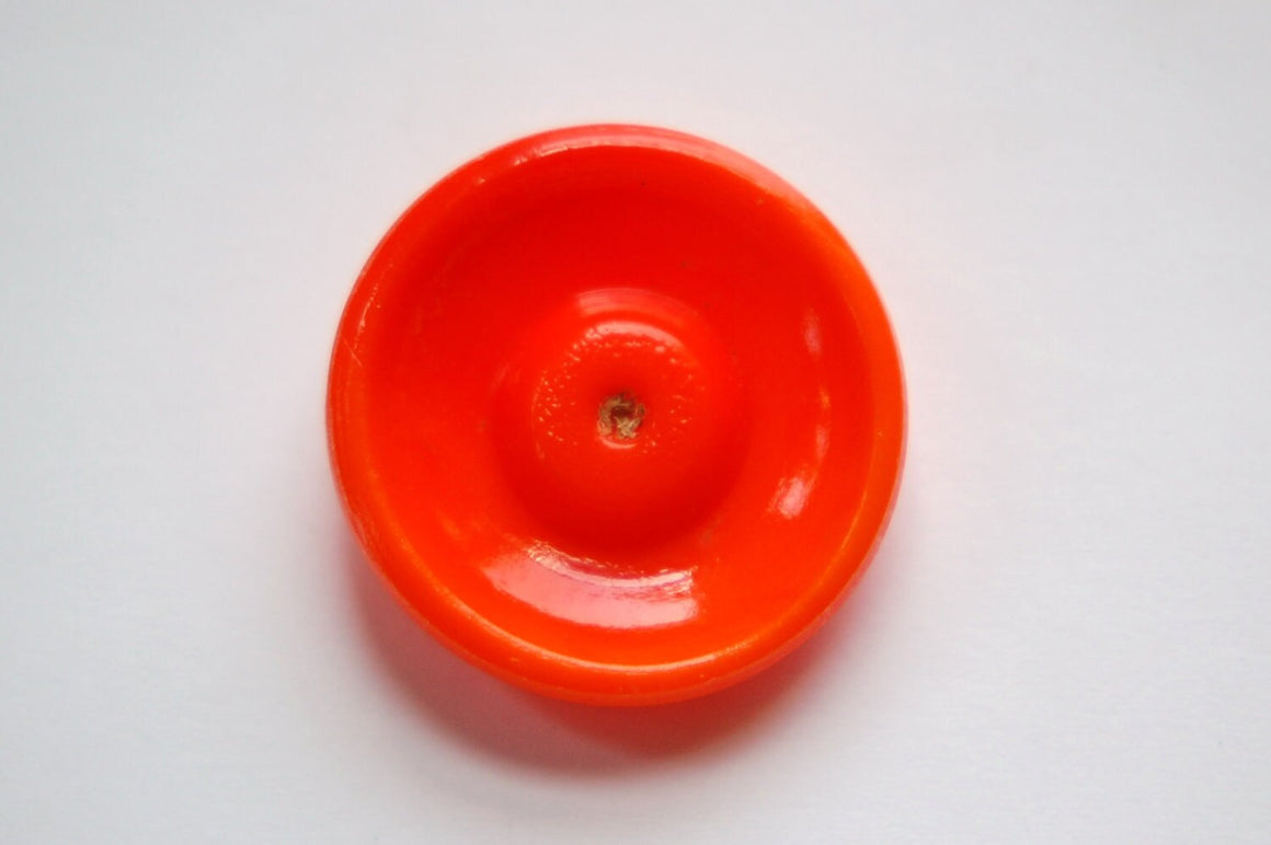 Vintage Orange Faceted Glass Cabochon 27mm cab140A