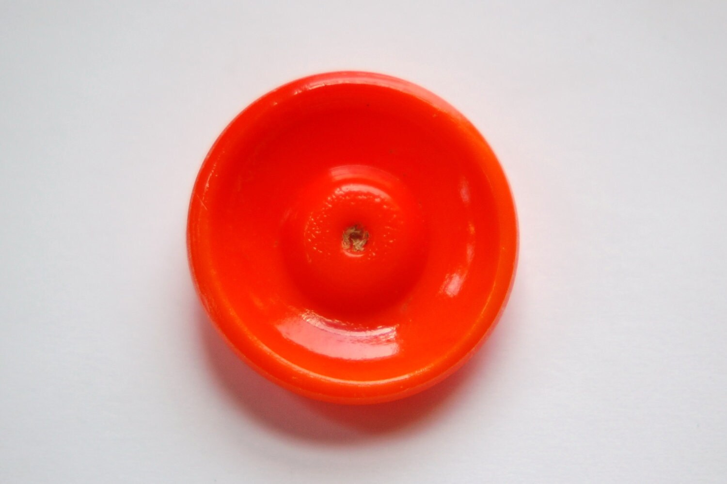 Vintage Orange Faceted Glass Cabochon 27mm cab140A