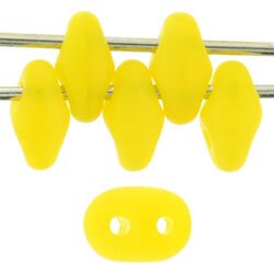 2/5MM MATUBO SUPERDUO Matte Milky Yellow Beads