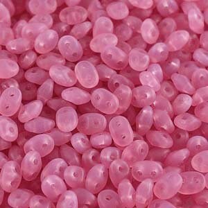 2/5MM MATUBO SUPERDUO Matte Milky Pink Beads