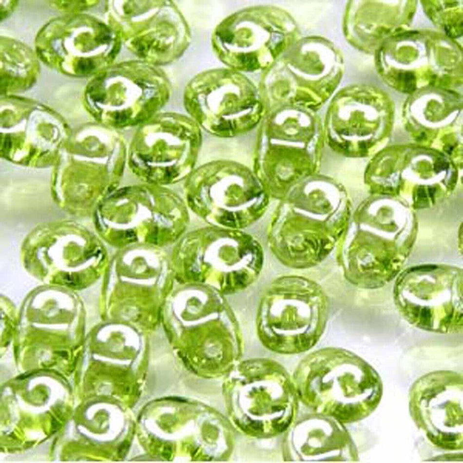 2/5MM MATUBO SUPERDUO Luster Olivine Beads