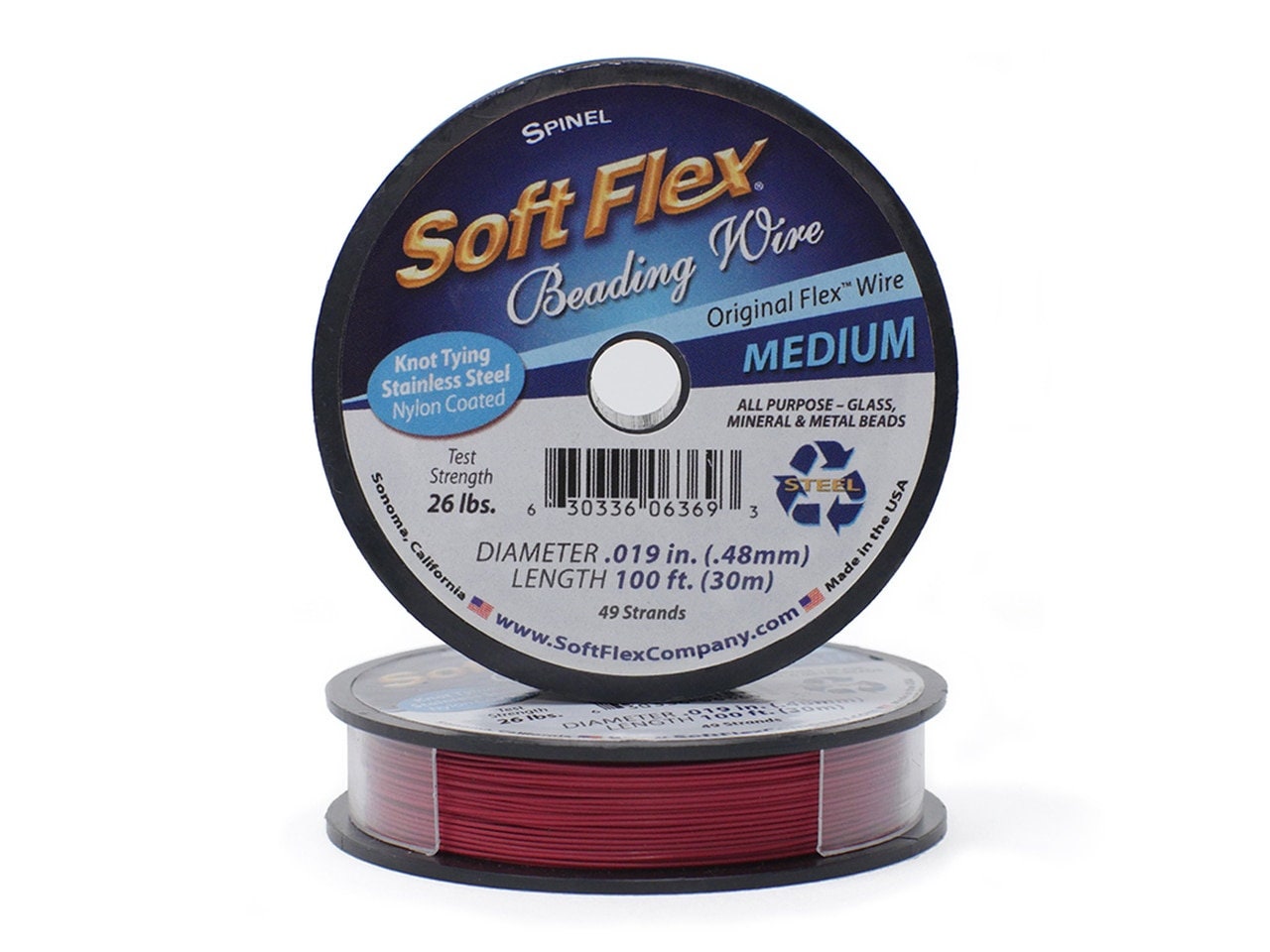 0.019in/0.48mm Spinel Soft Flex Medium Beading Wire 10/30/100ft