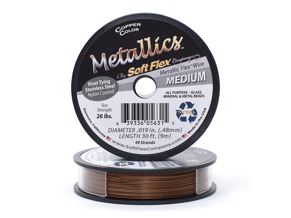 0.019in/0.48mm Copper Soft Flex Medium Beading Wire 10/30/100ft