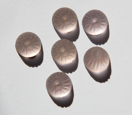 Vintage Light Amethyst Purple Ribbed Cabochons cab381C