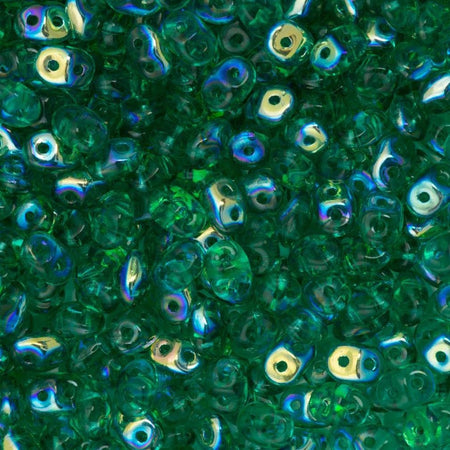 2/5MM MATUBO SUPERDUO Emerald AB Beads