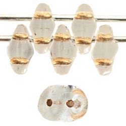 2/5MM MATUBO SUPERDUO Gold Lined Crystal Beads