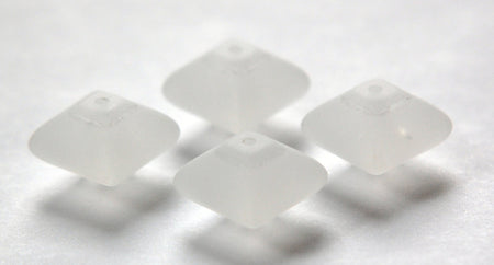 Vintage Chunky Matte Clear Acrylic Square Beads bds961C