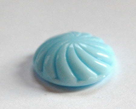 Vintage Light Blue Glass Swirled Domed Cabochon cab220