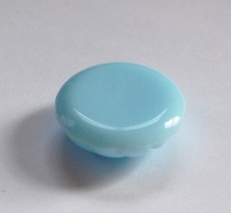 Vintage Light Blue Glass Swirled Domed Cabochon 19mm (2) cab219A