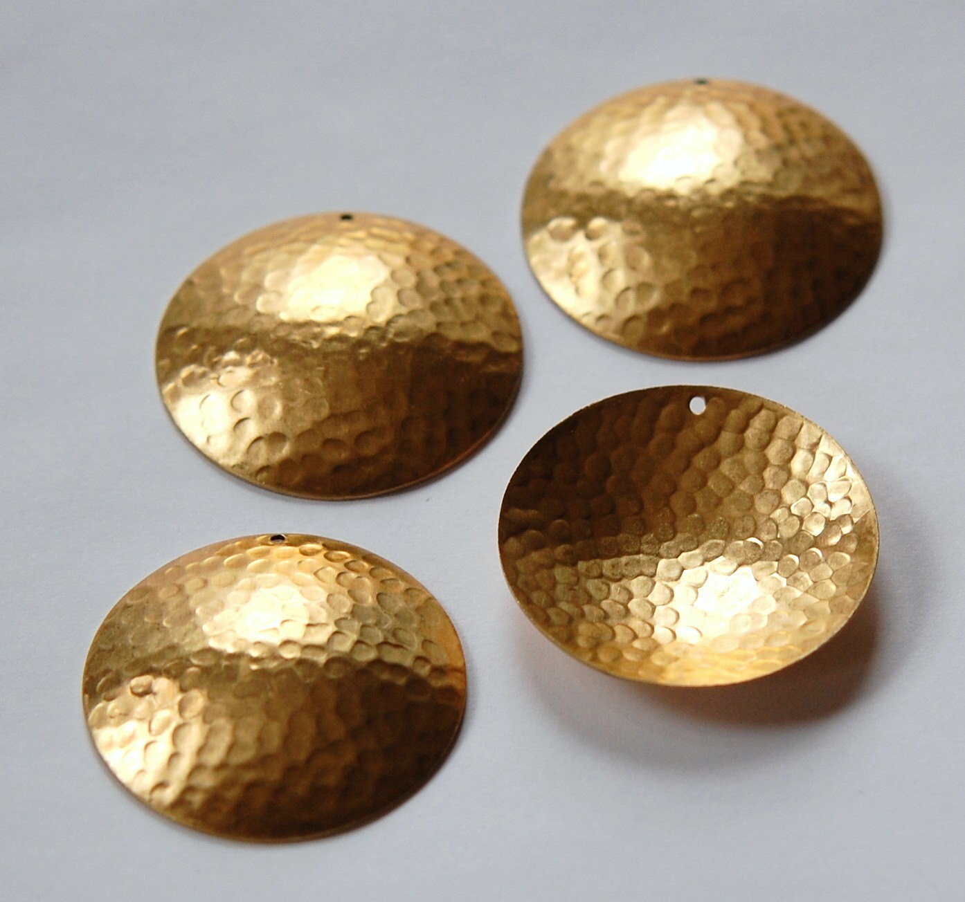 Hammered Dapped Domed Circle Pendant 35mm (4)