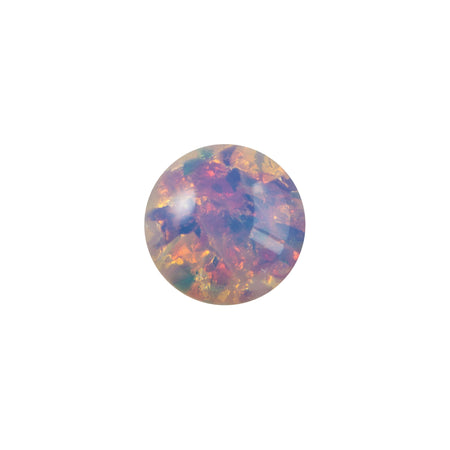 7mm Harlequin Opal Glass Cabochons (4)
