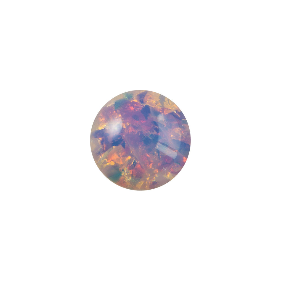 7mm Harlequin Opal Glass Cabochons (4)