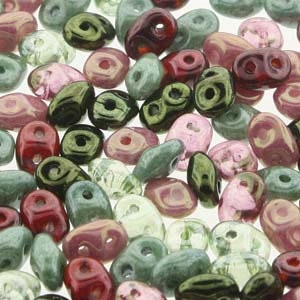 2/5MM MATUBO SUPERDUO Antique Roses Mix Beads (8g)