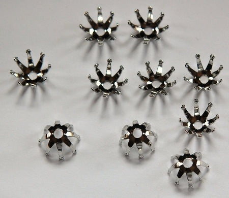 Silver Plated Beaded Tip Bead Cap 10mm (10) mtl302A