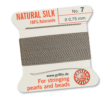 Grey Griffin Natural Silk Cord Thread with Needle