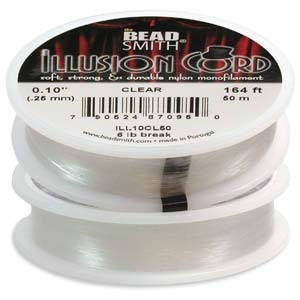 Illusion Cord Clear 0.10in Diameter/50 Meter Spool