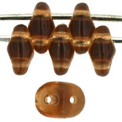 2/5MM MATUBO SUPERDUO Smoky Topaz Beads
